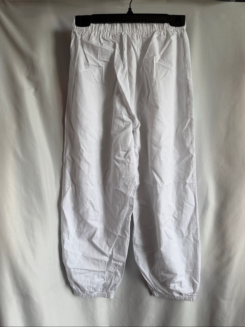 Women's White Drawstring Cargo Capris - Picture 2 of 7